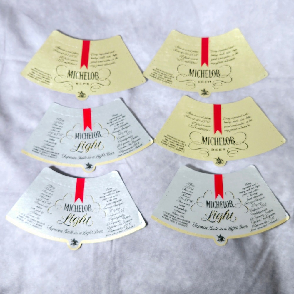 Michelob Light Beer Labels Anheuser‎ Busch Inc Lot of 6